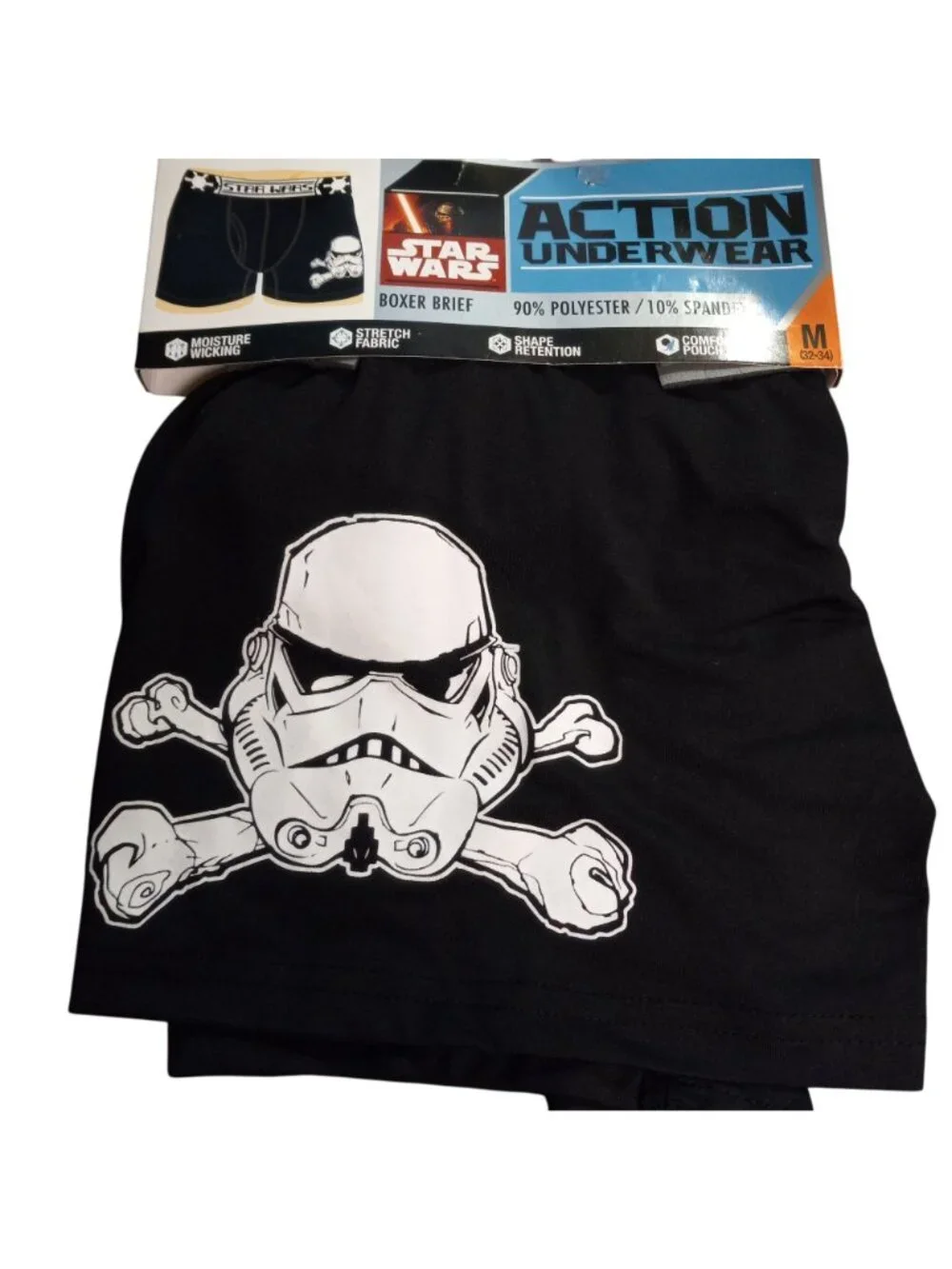 Disney Size M Star Wars Mens Boxer Briefs Stormtrooper Crossbones Design New
